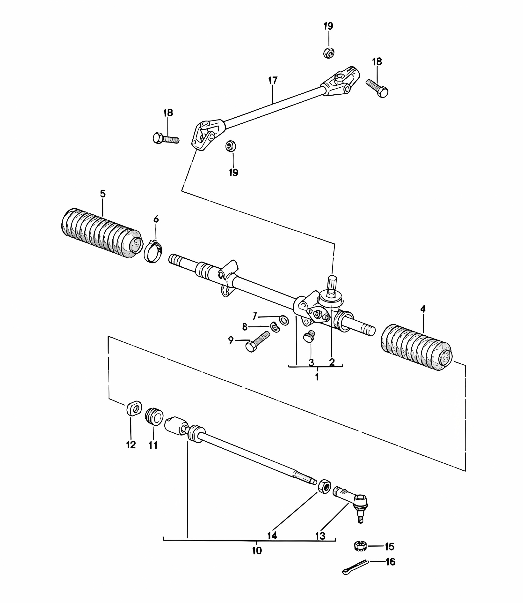 Steering gear / Tie rod  924 1980 - 1985