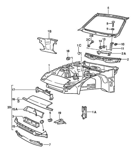Diagram 801-010 Porsche 944 2.5L 8V 1982-87 