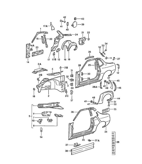 Diagram 801-015 Porsche 997 MK1 GT3 2007-09 Body