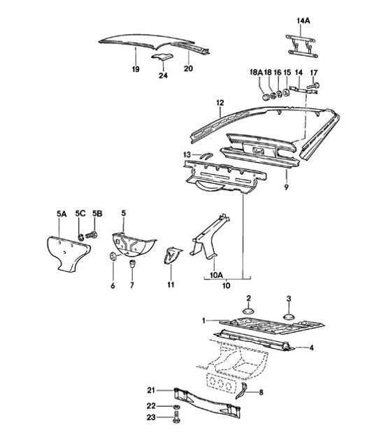 Diagram 801-020 Porsche 968 (1992-1995) Body