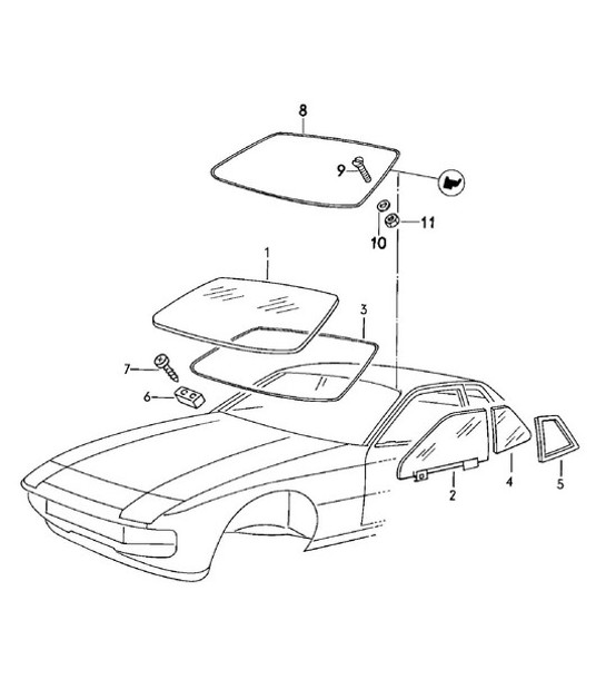 Diagram 805-000 Porsche 912E 4CYL 1976 