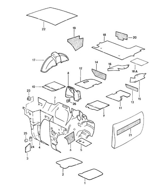 Diagram 807-000 Porsche 997 (911) MK1 2005-2008 Body