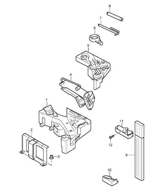 Diagram 001-00 Porsche 996 C4 3.4L 1997-08/01 Accessori e altri