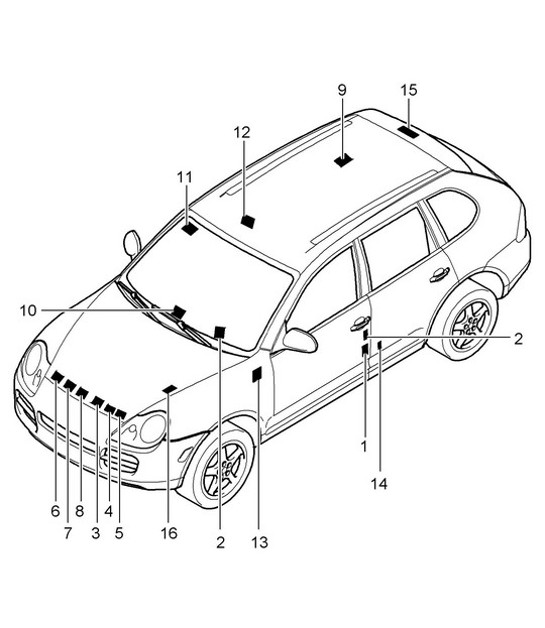 Diagram 001-05 Porsche Boxster 718 (982) 2017>> Accesorios y otros