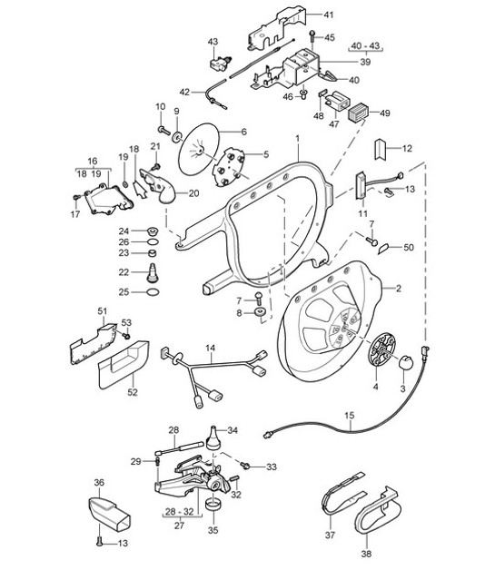 Diagram 002-05 Porsche Cayenne Turbo / Turbo S 4.8L 2007>> Accessories & others 