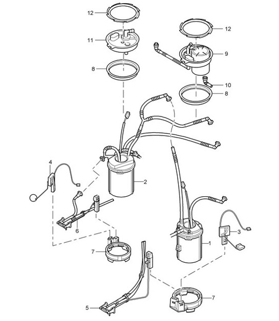 Diagram 201-02 Porsche Cayenne Turbo V8 4.0L Petrol 550Hp 