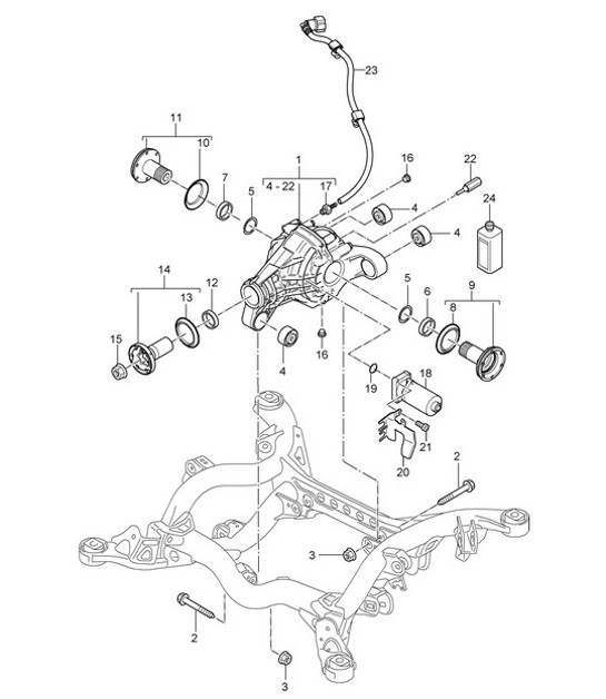 Diagram 305-05 Porsche 996 C2 3.4L 1997-08/01 Transmisión