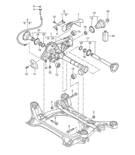Diagram 305-10 Porsche 997 MKII Carrera C2S 3.8L 2009>> Transmission