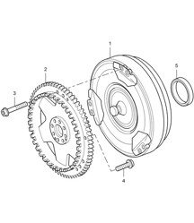 Tiptronic / Torque converter / Drive plate (PR:G0R, Tiptronic S) Cayenne 9PA (955) 2003-06