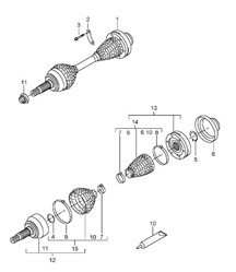 Drive shaft Cayenne 9PA (955) 2003-06