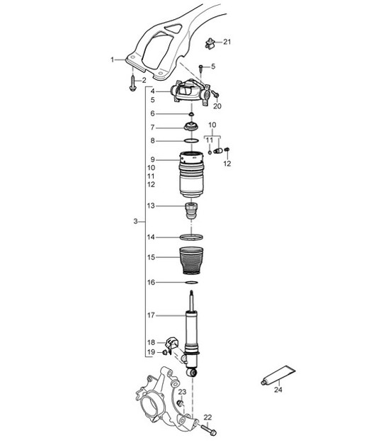 Diagram 502-01 Porsche 968 CS 3.0L 1993-95 Rear Axle