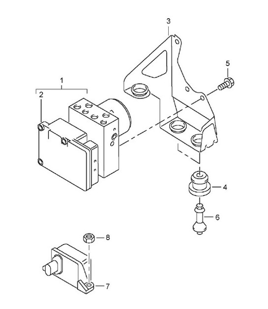 Hydraulikeinheit / Antiblockiersystem / Steuerung Cayenne 9PA (955) 2003-06