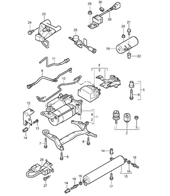 Diagram 606-00 Porsche Cayenne Coupé E-Híbrido V6 3.0L 340 CV 