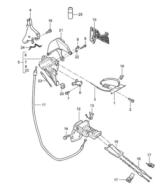 Diagram 701-05 Porsche 992 Carrera 2 敞篷车 3.0L 