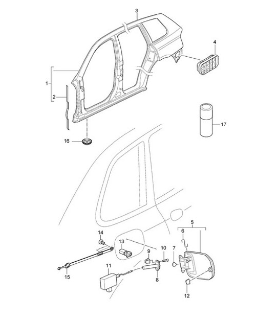 Diagram 801-55 Porsche Cayenne Turbo E-Hybrid Coupé con pacchetto GT V8 4.0 739 CV 