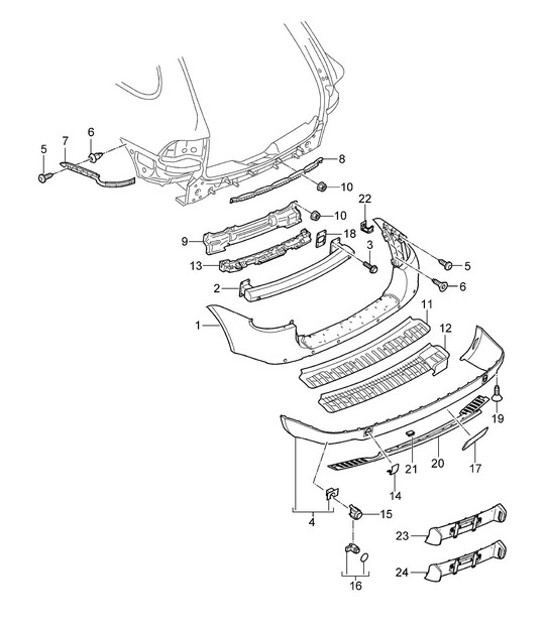 Diagram 802-05 Porsche 993 (911) (1994-1998) Body