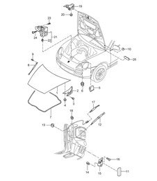 Lid Front Cayenne 9PA (955) 2003-06