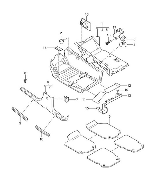 Diagram 807-00 Porsche Macan (95B) MK1 (2014-2018) Carrosserie