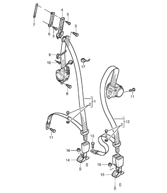 Diagram 812-05 Porsche 356（1950-1965）  车身