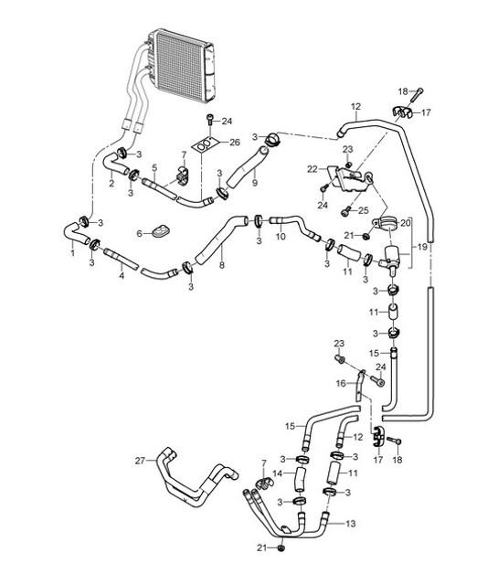 Diagram 813-00 Porsche Cayenne MK1 (955) 2003-2006 Carrosserie