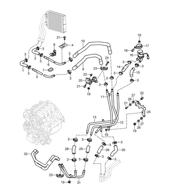 Diagram 813-12 Porsche 991 (911) MK2 2016-2018 Carrosserie