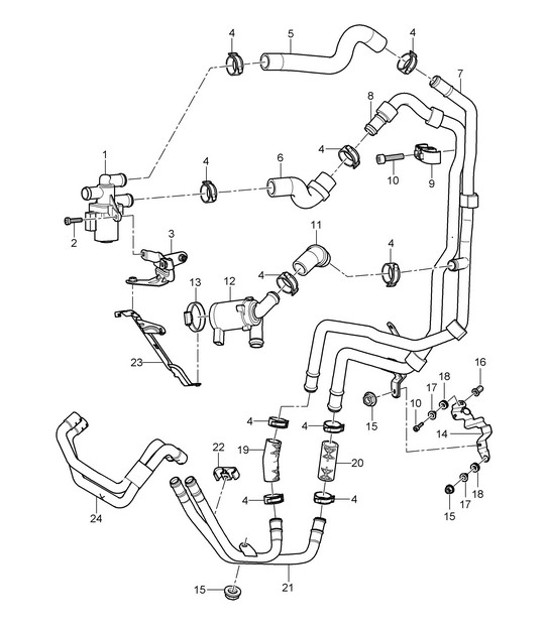 Diagram 813-21 Porsche 卡宴 Turbo 4.5L 2003>>  车身