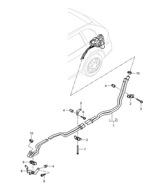 Heteluchtkanaal / Extra airconditioning / Achter (PR:9AH) Cayenne 9PA (955) 2003-06