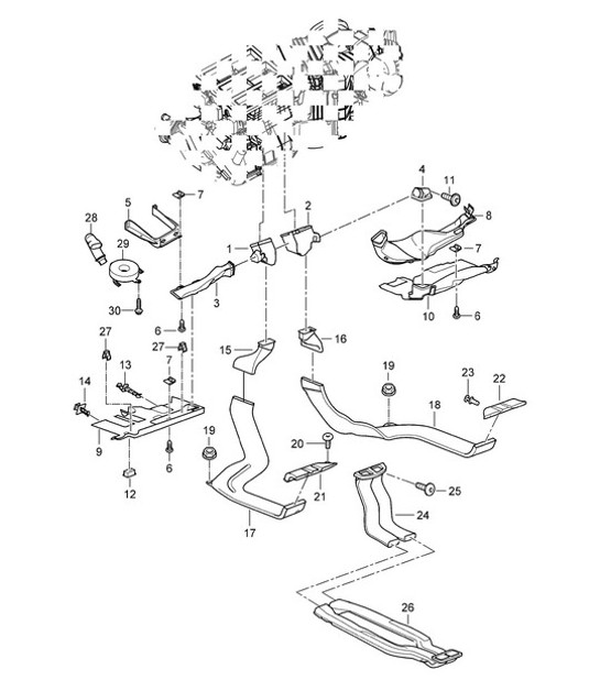Diagram 813-30 Porsche 356C 1963-65 Carrocería