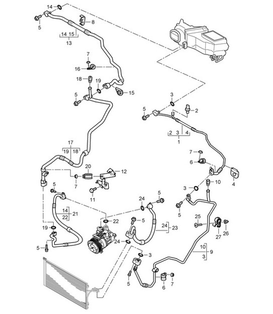 Diagram 813-61 Porsche Cayenne MK1 (955) 2003-2006 Carrozzeria
