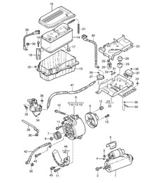 Battery / Power distributor / Starter / Generator Cayenne 9PA (955) 2003-06