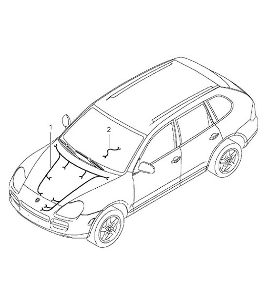 Wiring harnesses / Engine compartment / Transmission Cayenne 9PA (955) 2003-06
