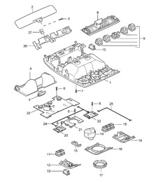 Bracket / Roof  Cayenne 9PA (955) 2003-06