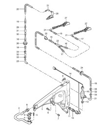 Windscreen washer system Cayenne 9PA (955) 2003-06