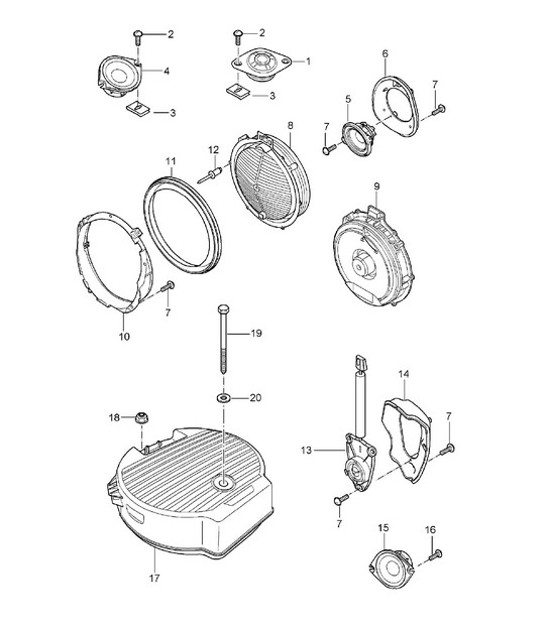 Diagram 911-05 Porsche Cayman S 718 2.5L PDK (350Bhp) Materiale elettrico