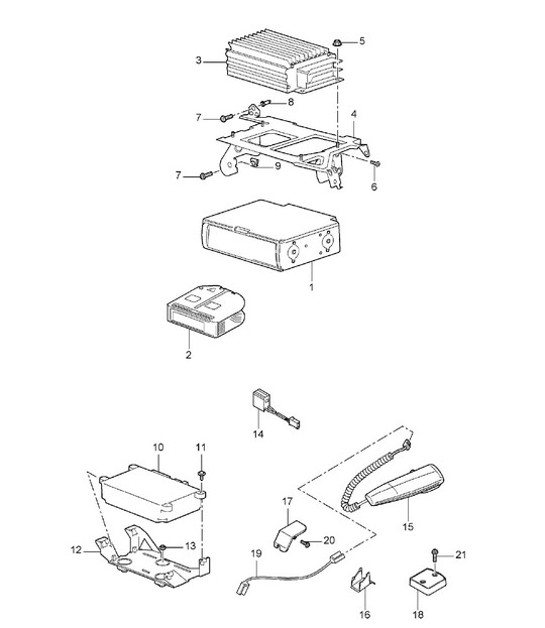 Diagram 911-10 Porsche 996 C2 3.6L 09/01-2005 Materiale elettrico