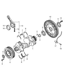 Krukasdrijfstang (Model: 059D) Cayenne 9PA1 (957) 3.0L Diesel 2007-10