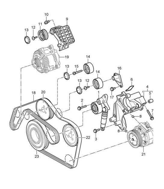 Diagram 102-080 Porsche Berline sportive Taycan Turbo GT 