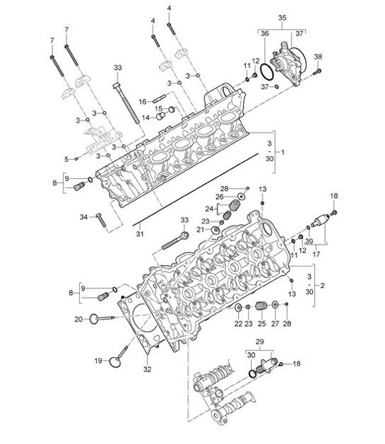 Diagram 103-000 Porsche Macan GTS Gasolina 3.0L V6 360 CV Motor
