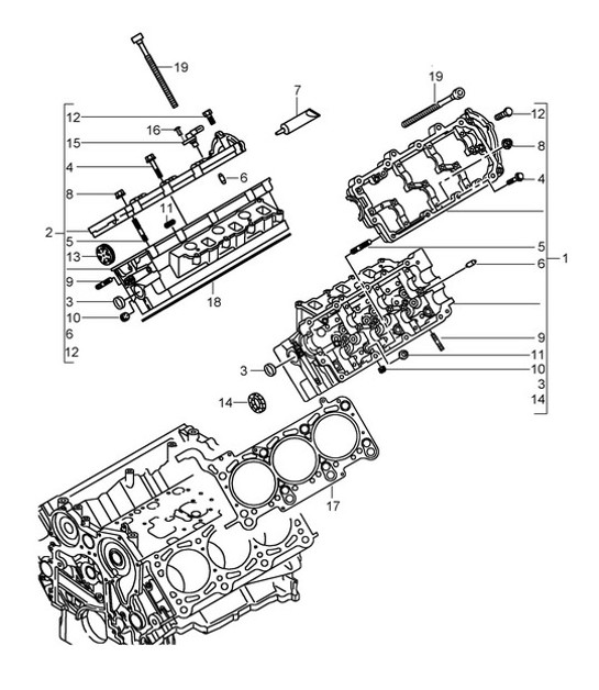 Diagram 103-003 Porsche 993（911）C2S 1994-97 引擎