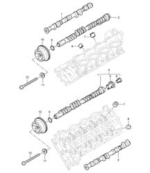 Albero a camme (Modello: 4801,4851) Cayenne 9PA1 (957) 4.8L 2007-10