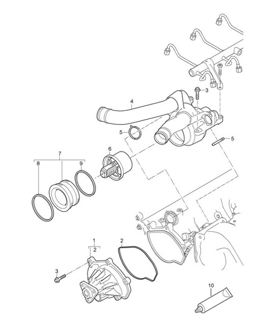 Diagram 105-000 Porsche 996 GT3 RS 2003-04 Motore