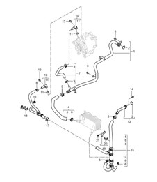 Water cooling (Model: 4801,4851) Cayenne 9PA1 (957) 4.8L 2007-10