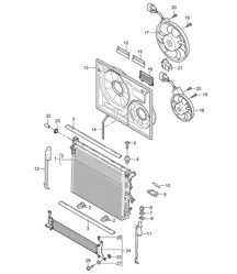 Water cooling / Radiator Cayenne 9PA1 (957) 2007-10