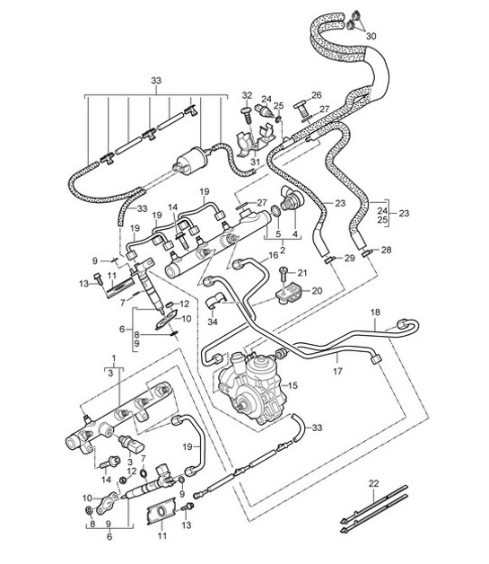 Diagram 107-008 Porsche Cayenne MK2 (957) 2007-2010 Motore