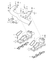 Inlaatspruitstuk / drukleiding (model: 059D) Cayenne 9PA1 (957) 3,0 l diesel 2007-10