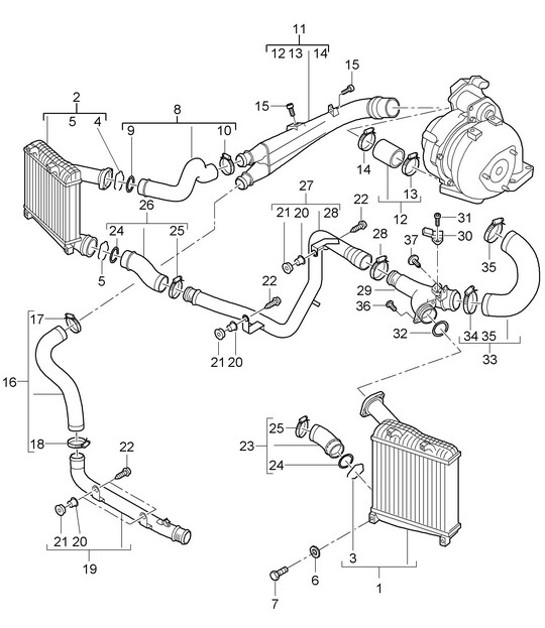 Diagram 107-022 Porsche Cayenne MK2 (957) 2007-2010 Moteur