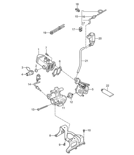 Diagram 108-000 Porsche 924 (1977-1988) Moteur