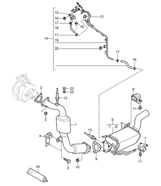 Diagram 202-014 Porsche Macan Turbo 2.9L V6 440Bhp 