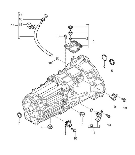 Diagram 302-005 Porsche Cayenne MK2 (957) 2007-2010 Transmission