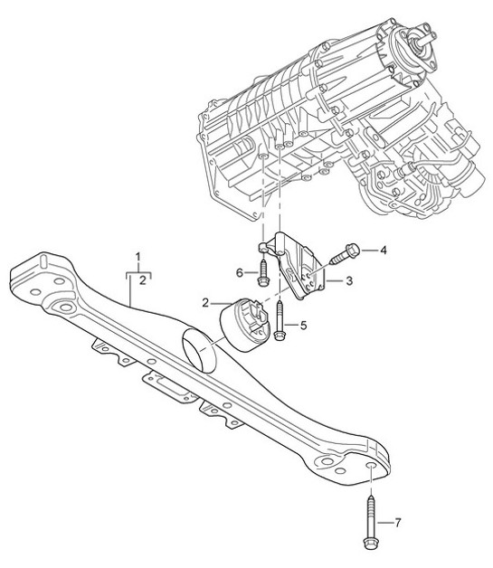 Diagram 307-000 Porsche Cayenne MK1 (955) 2003-2006 Transmission